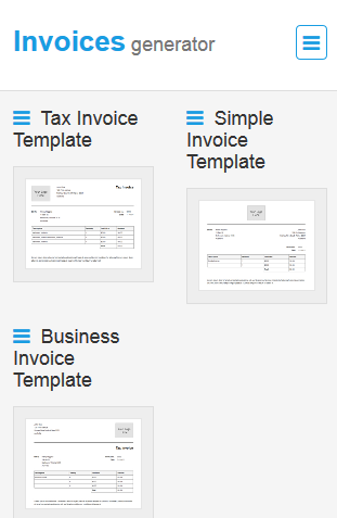 Select-an-invoice-template